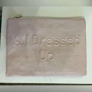 Reversible Pink Clutch Bag with Gold Zipper from Forever 21 with pockets